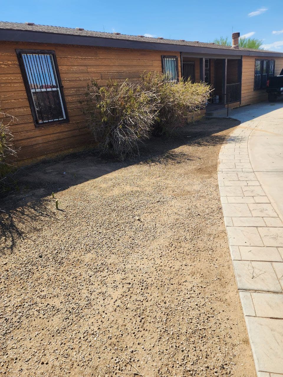Before landscaping transformation